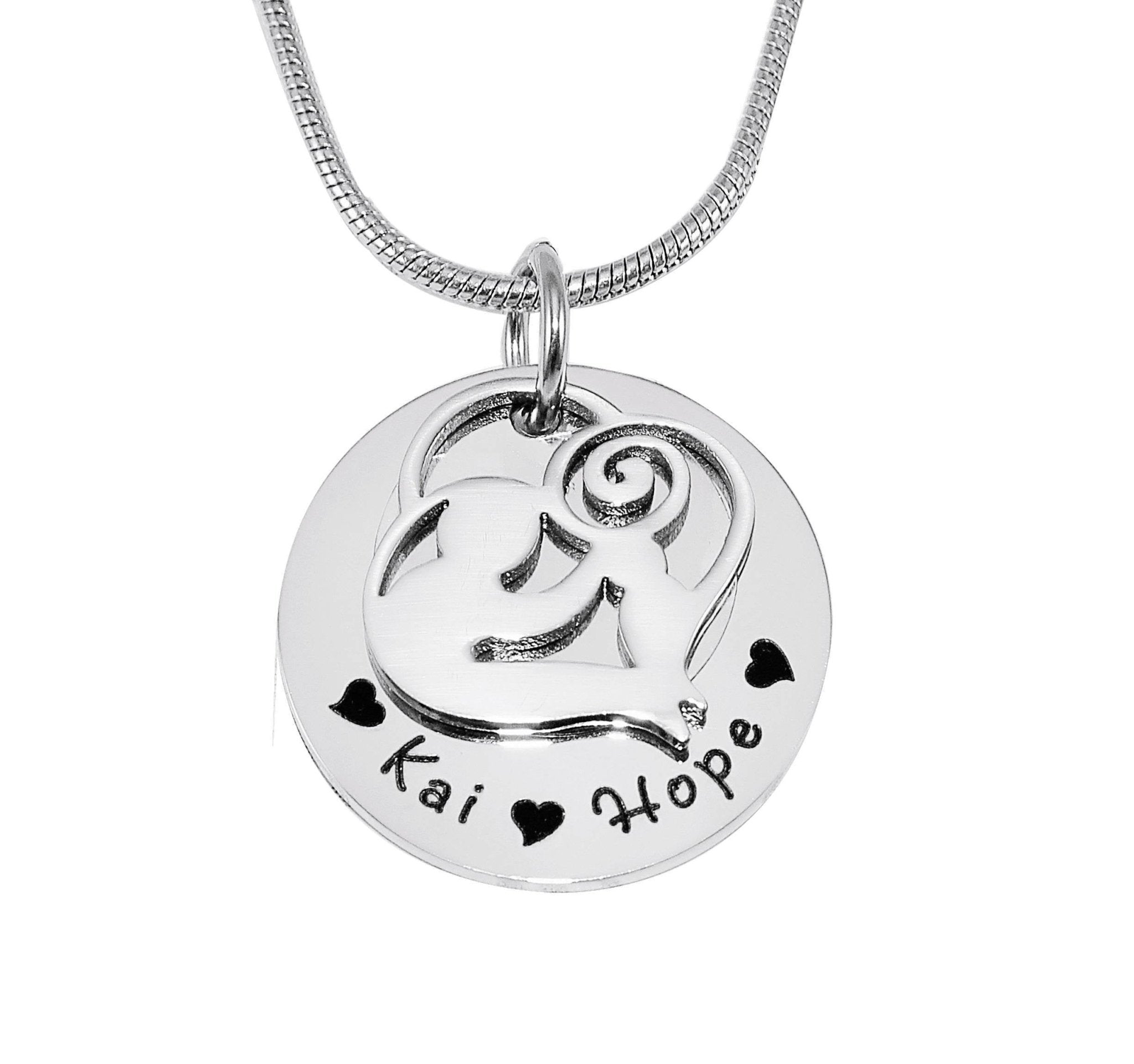 Mother's Disc Necklace - Mothers Jewellery by Belle Fever