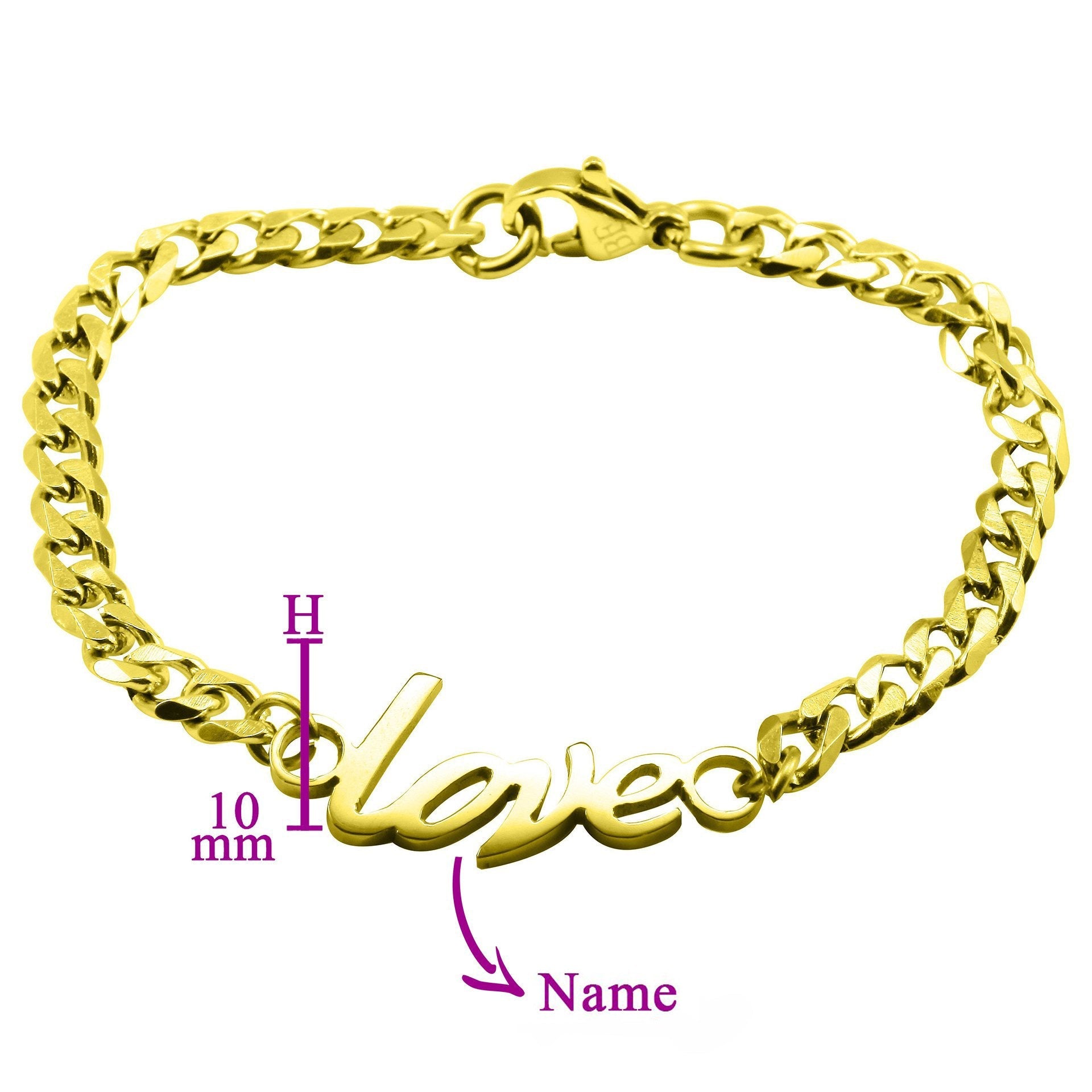 Personalised Love Bracelet - Bangles & Bracelets by Belle Fever