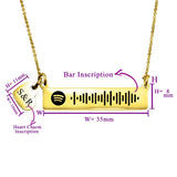 Personalised Music Bar Necklace by Belle Fever - Music Tags by Belle Fever