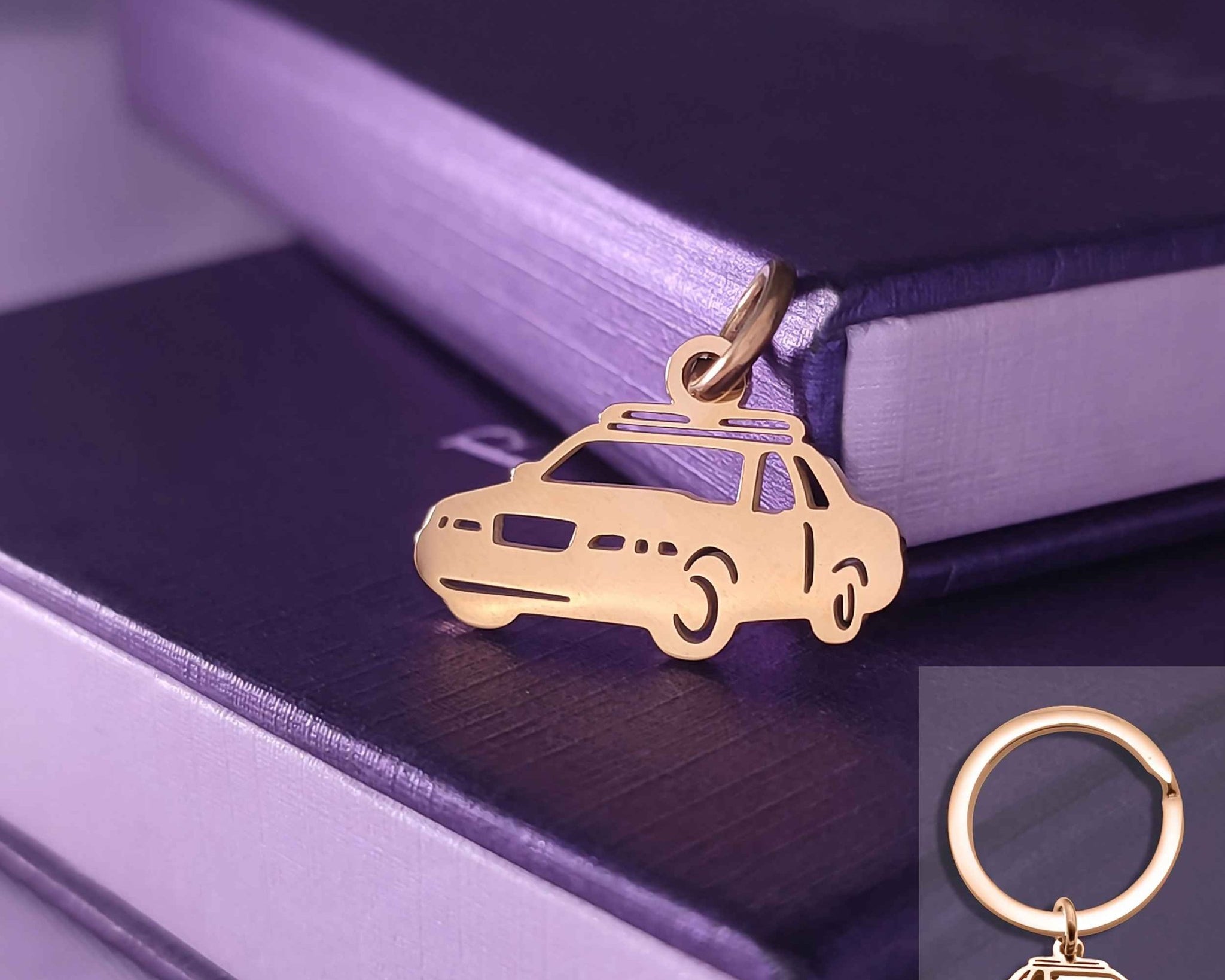 Police Car Charm for Keyring - Keyrings by Belle Fever