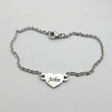 Precious Heart Name Bracelet - Bangles & Bracelets by Belle Fever