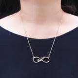 Single Infinity Name Necklace (Birthstone Optional) - Name Necklaces by Belle Fever