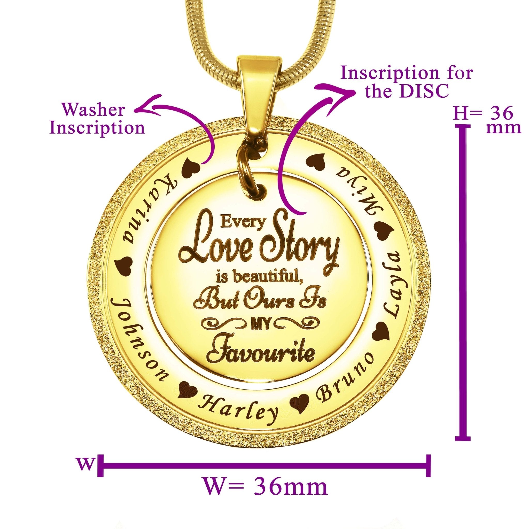 Sparkling Love Story Necklace - Mothers Jewellery by Belle Fever