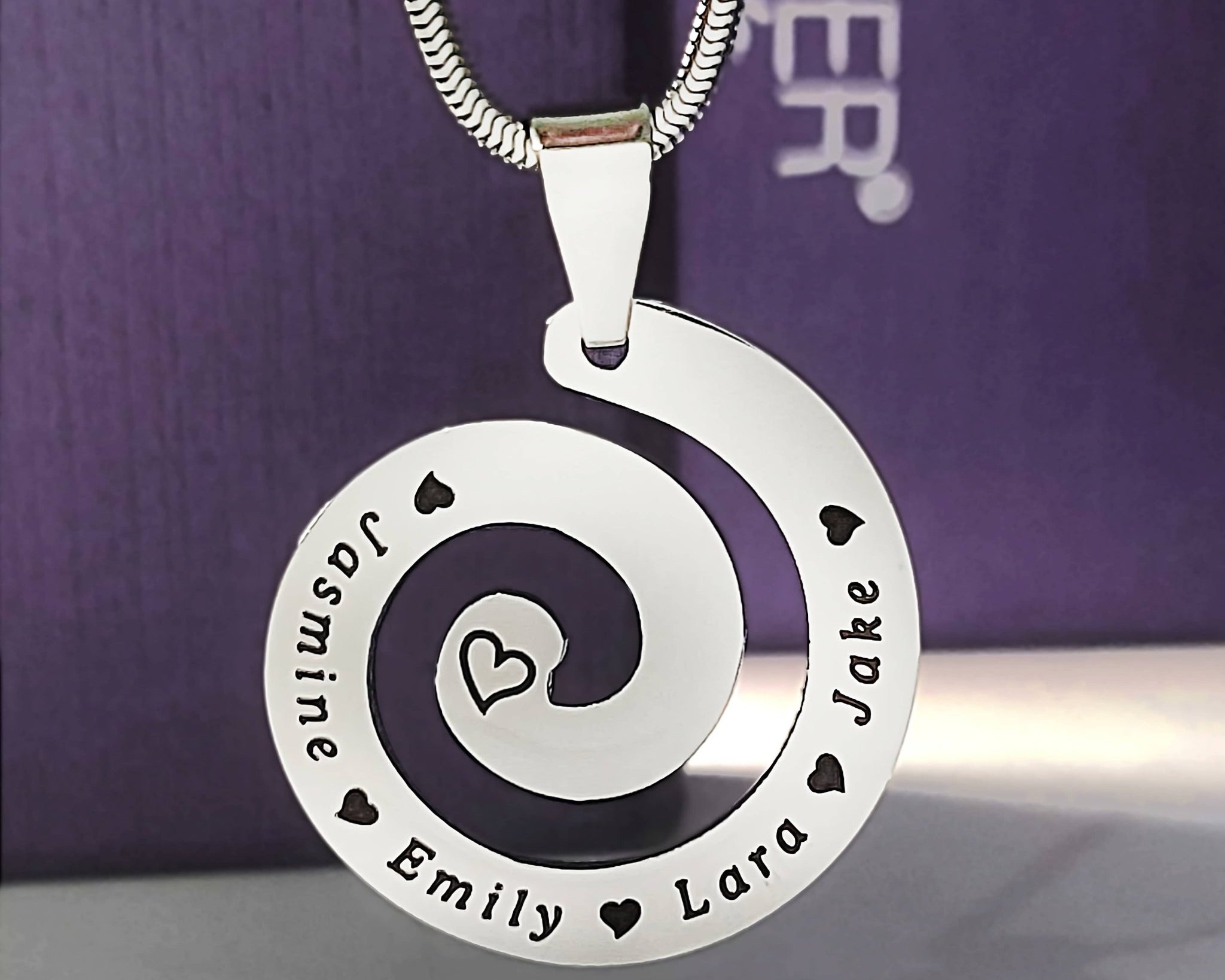 Swirls of Time Necklace - Mothers Jewellery by Belle Fever