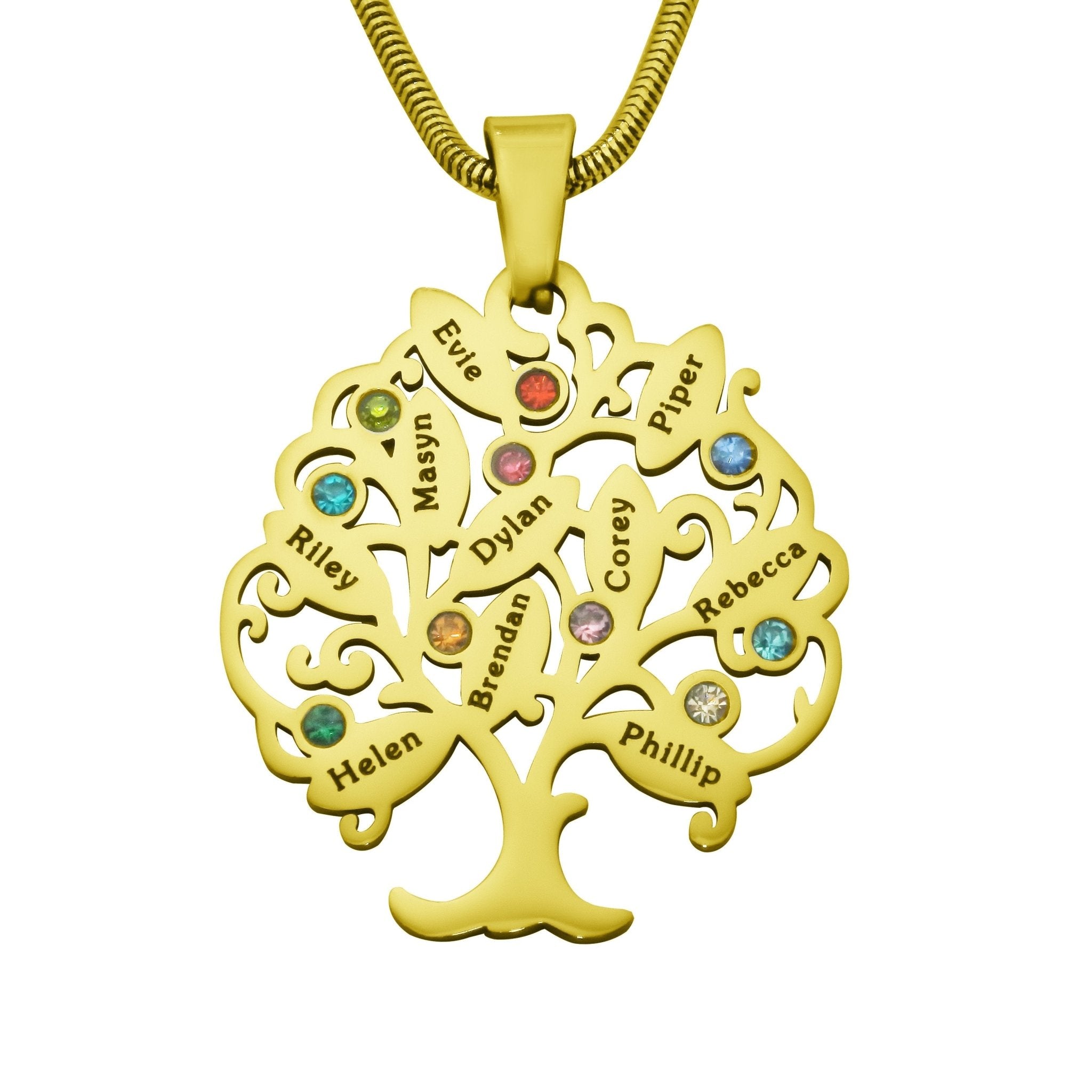 Family tree 2024 birthstone necklace