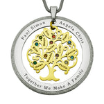 Tree of My Life Sparkling Washer and Birthstones | Personalised Necklace - Family Tree Necklaces by Belle Fever