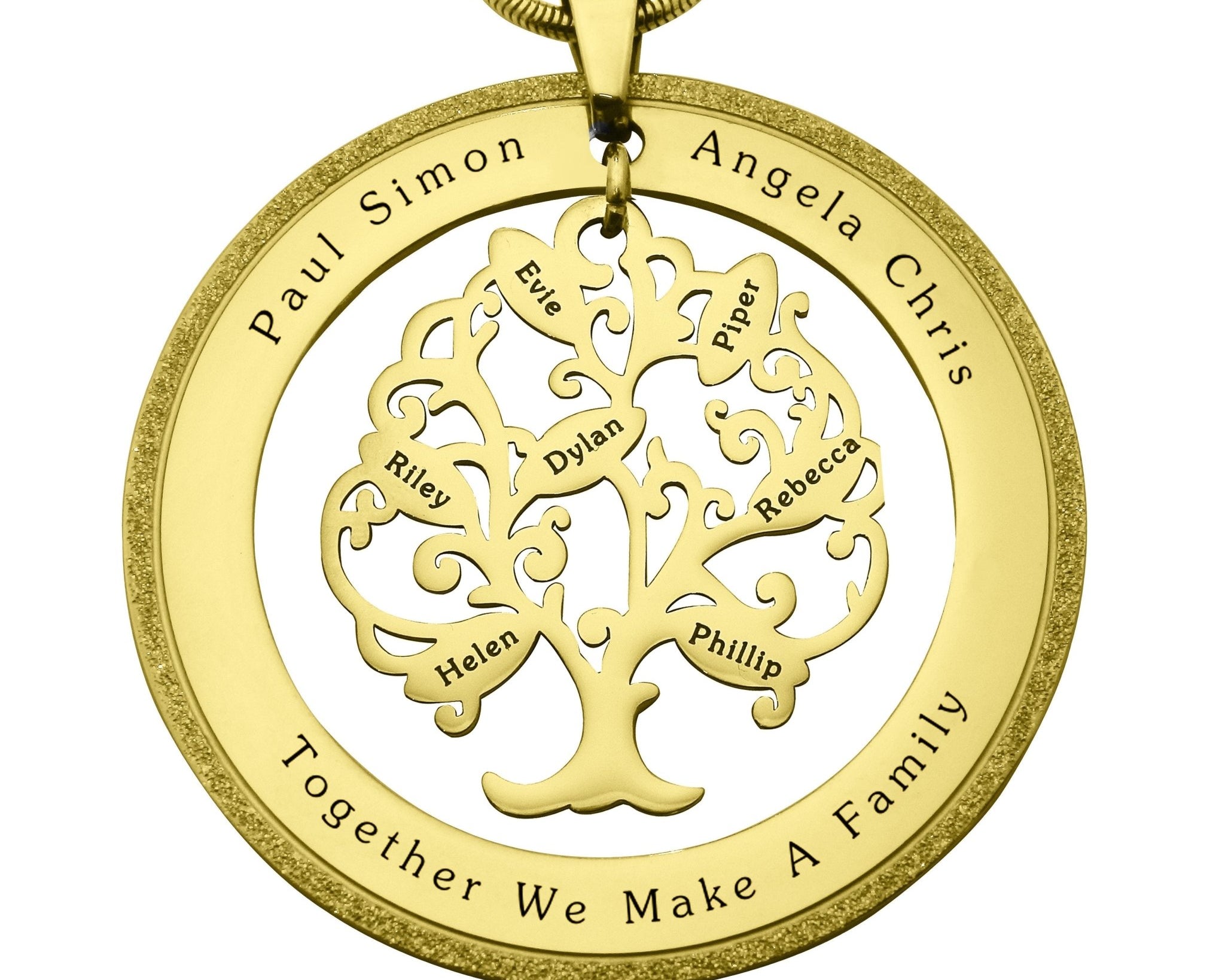 Tree of My Life Sparkling Washer | Personalised Necklace - Family Tree Necklaces by Belle Fever