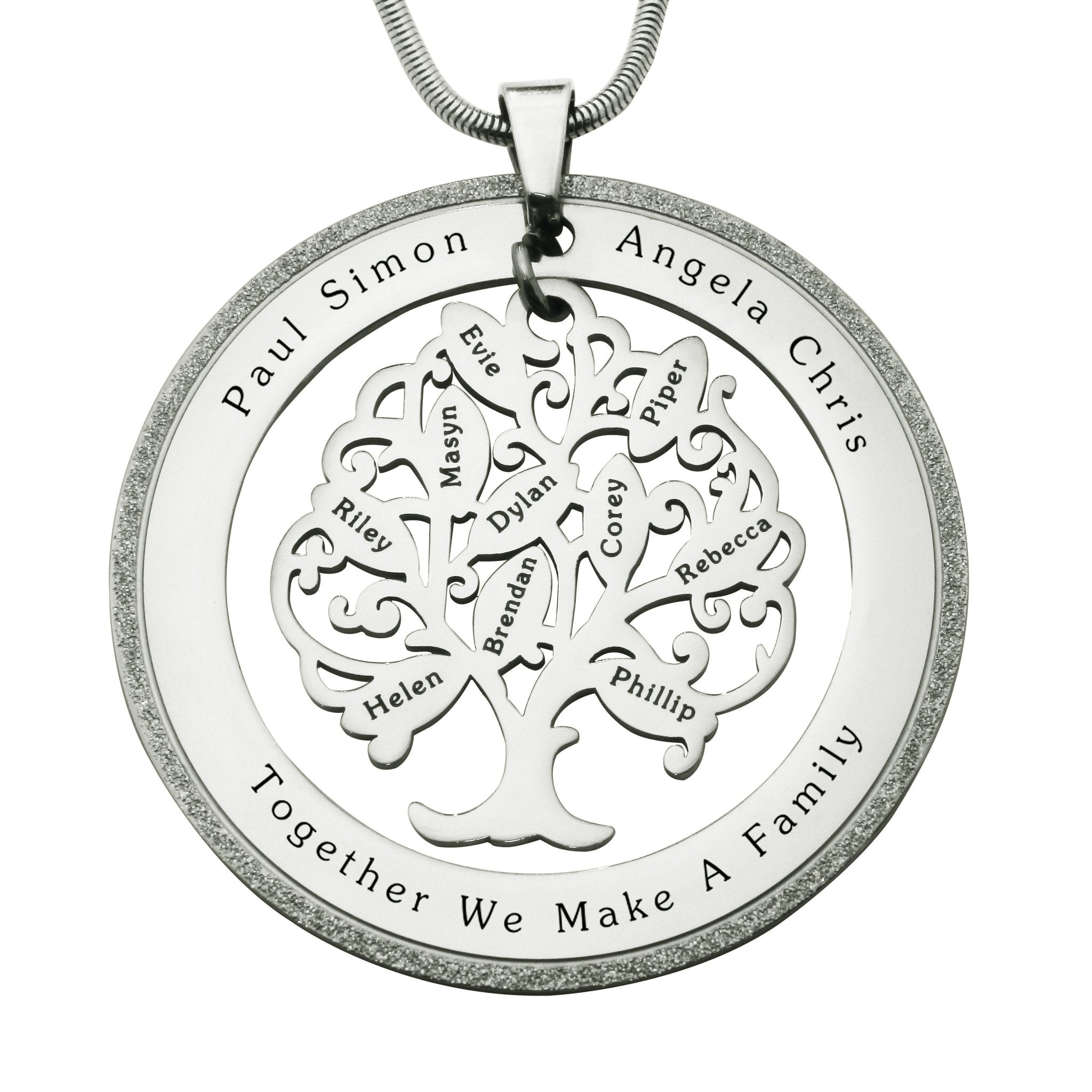 Sparkling family sale tree necklace