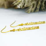 Vertical Name Personalised Earrings - Earrings by Belle Fever