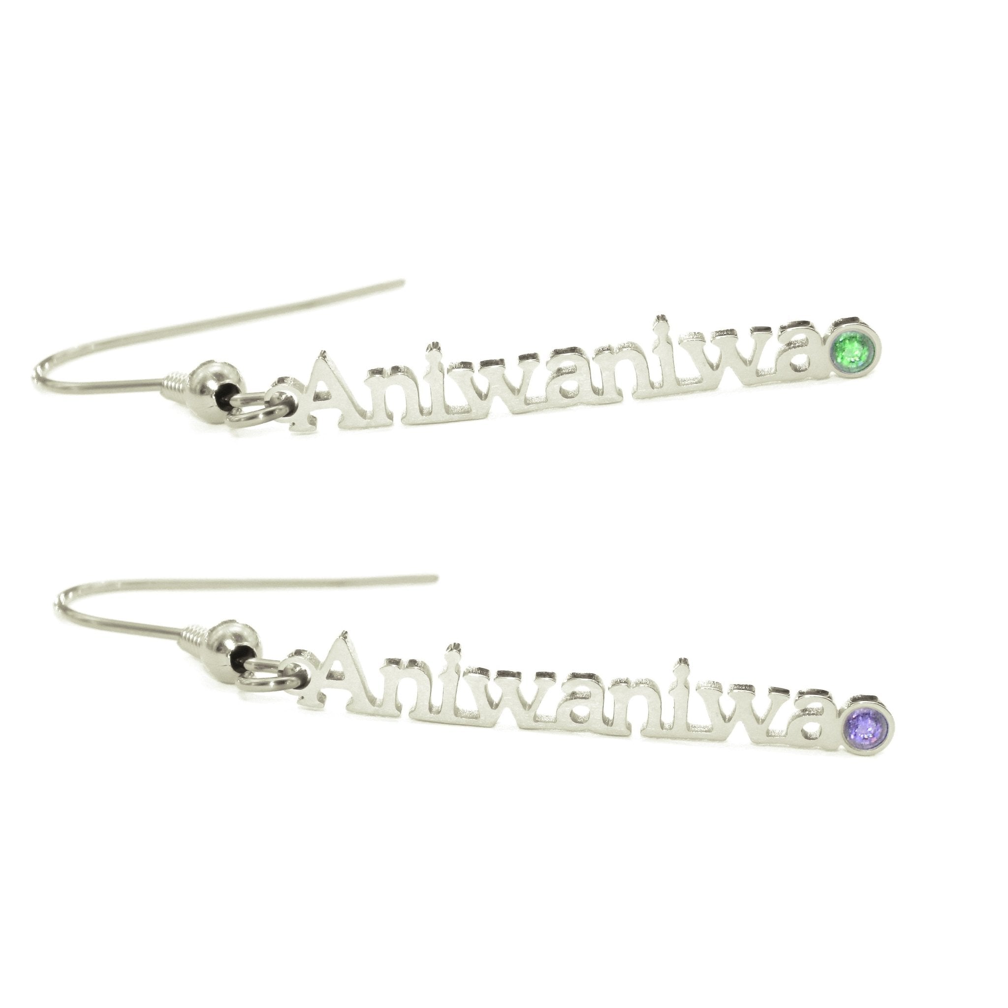 Personalised hot sale name earrings